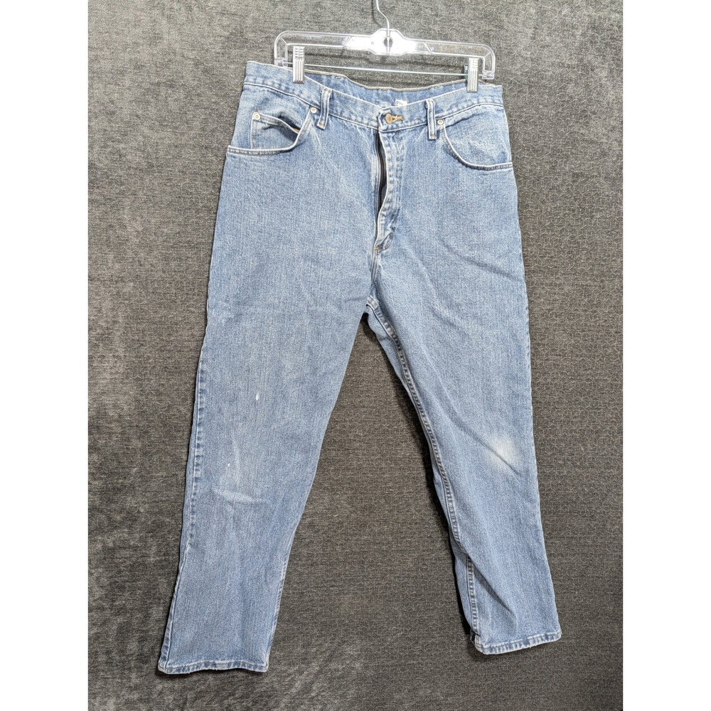 Wrangler Authentics Premium Quality Light Wash Straight Leg Jeans Men 34x30 0997
